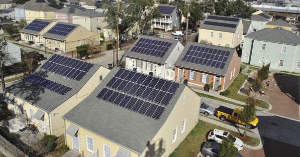 River Gardens Apartments in New Orleans, the largest solar neighborhood in the Southeast